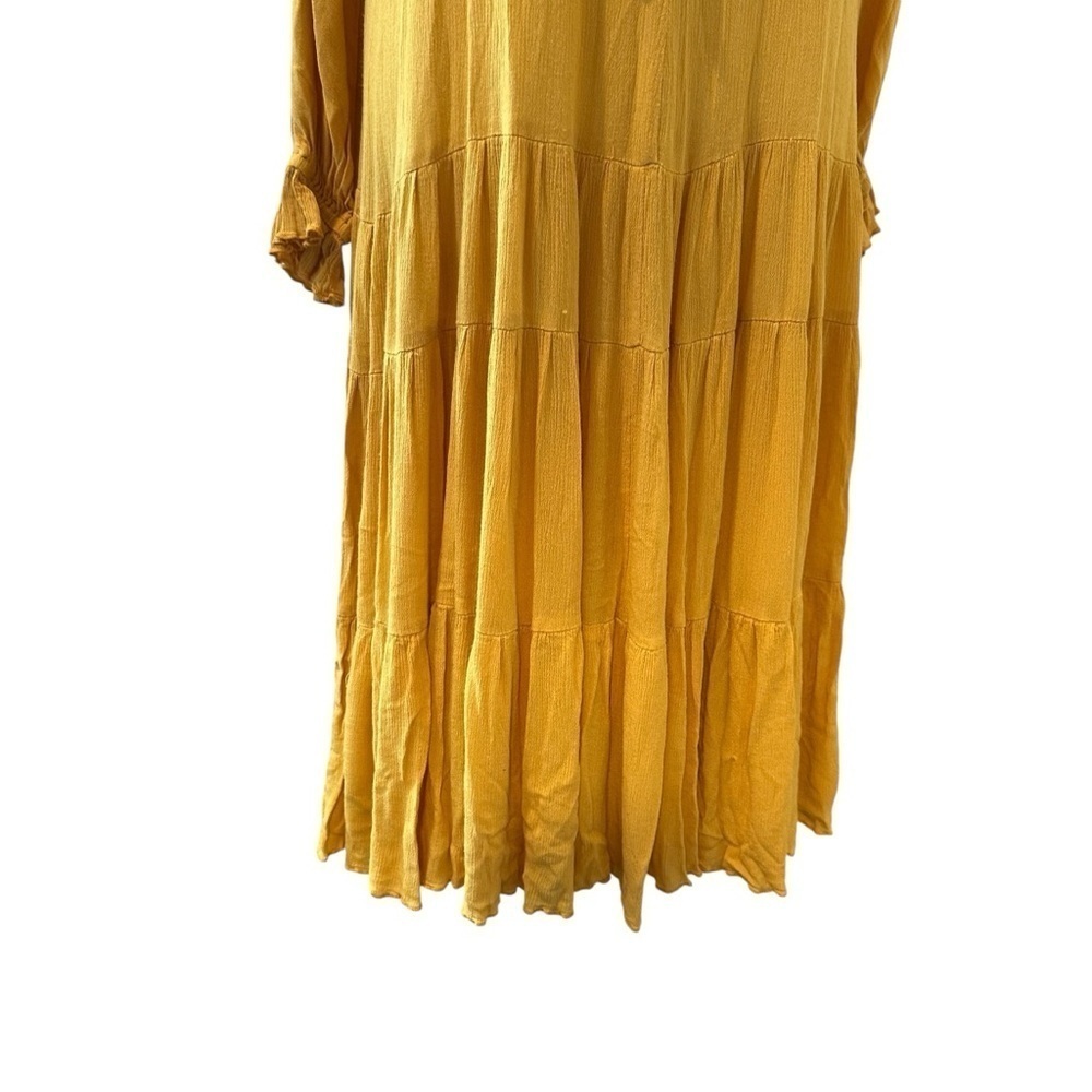 Anthropologie En Elly oversized Tiered Yellow Maxi Dress in extra small - Picture 8 of 14